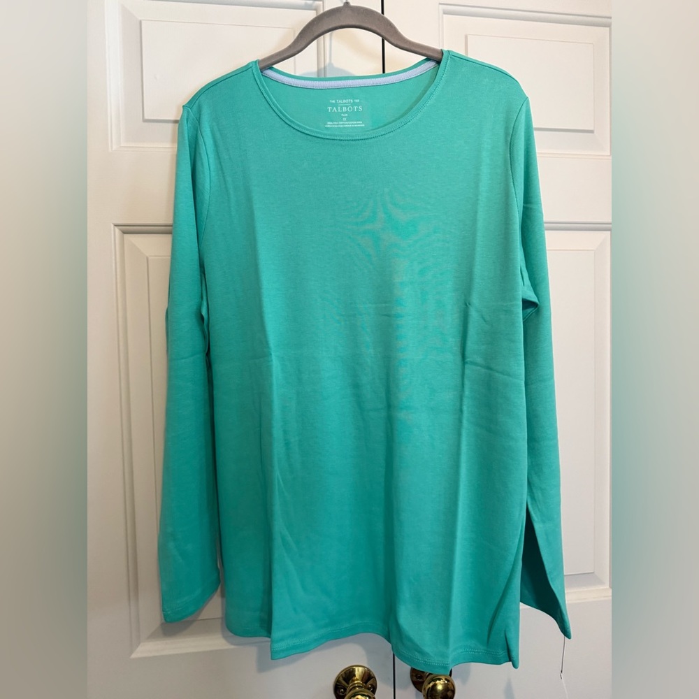 Talbots Aqua Long Sleeve Shirt